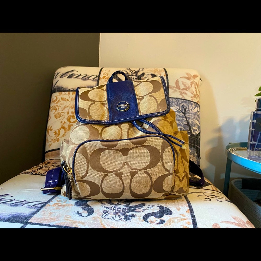 Coach outlet canvas backpack